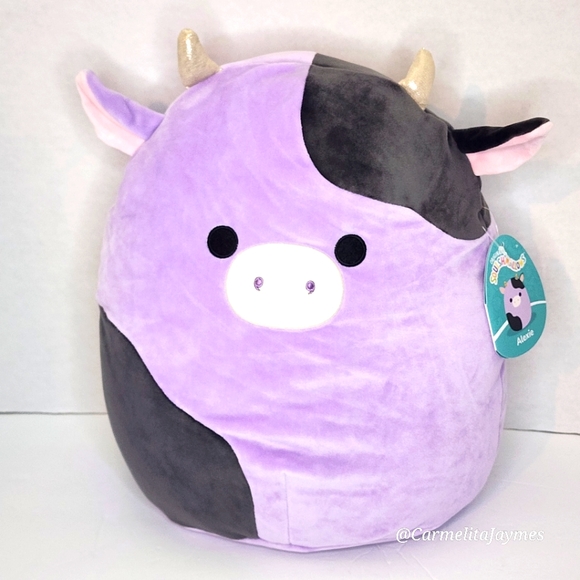 ALEXIE 🐄 HTF Purple & Black Cow Original Squishmallow ☆》NWT《☆ - Picture 1 of 8